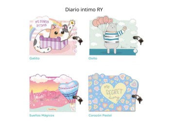 DIARIO RY INTIMO CON FORMA Y CANDADO (L25543)