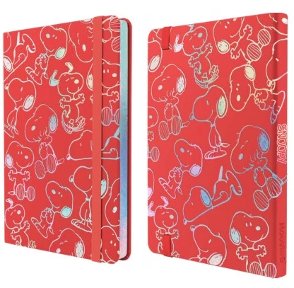 LIBRETA MOOVING NOTES A5 TAPA DURA RAYADO SNOOPY (L232890)