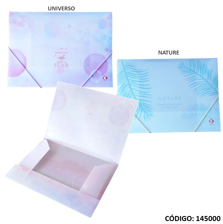 CARPETA CON ELASTICO OFICIO THE PELL POLIPROPILENO FANTASIA (L145000)