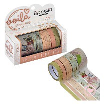 WASHI TAPE IBI CRAFT  X5 4mm. BUTTE (L24389)
