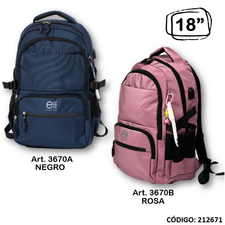 PORTANOTEBOOK 18" ELF MOCHILA (L212671)