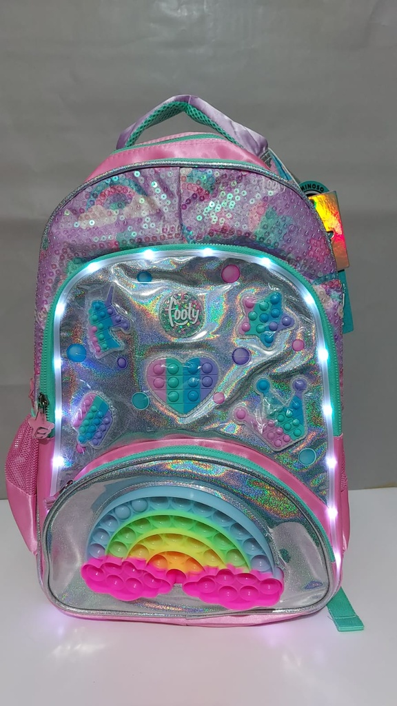 MOCHILA 18" FOOTY RAINBOW POP IT ESPALDA(L27942)