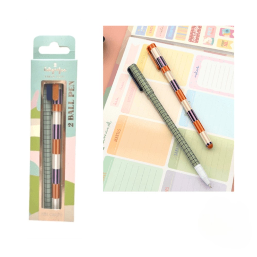 BOLIGRAFO X 2 UNIDADES IBI CON ESTUCHE (L29176)