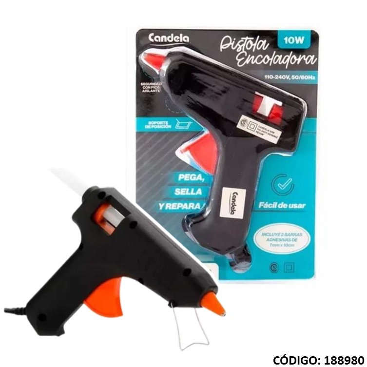 PISTOLA ADHESIVA CANDELA CHICA 10W (L188980)