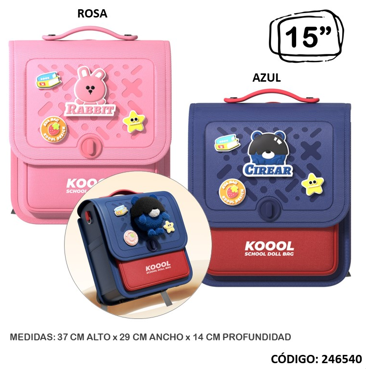 MOCHILA 15" KOOL JARDIN GRANDE ESPALDA (L246540)