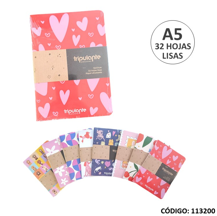 LIBRETA TAPA FLEXIBLE TRIUNFANTE 12X17 LISO X32hjs. (L113200)