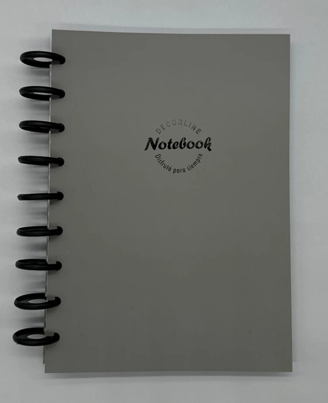 CUADERNO DECORLINE INTELIGENTE 14X21 GRIS (L38163)