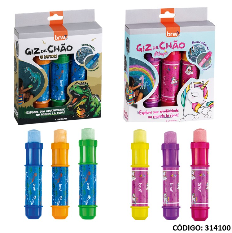 TIZA BRW RETRACTIL PARA PISO X3 COLORES (L314100)