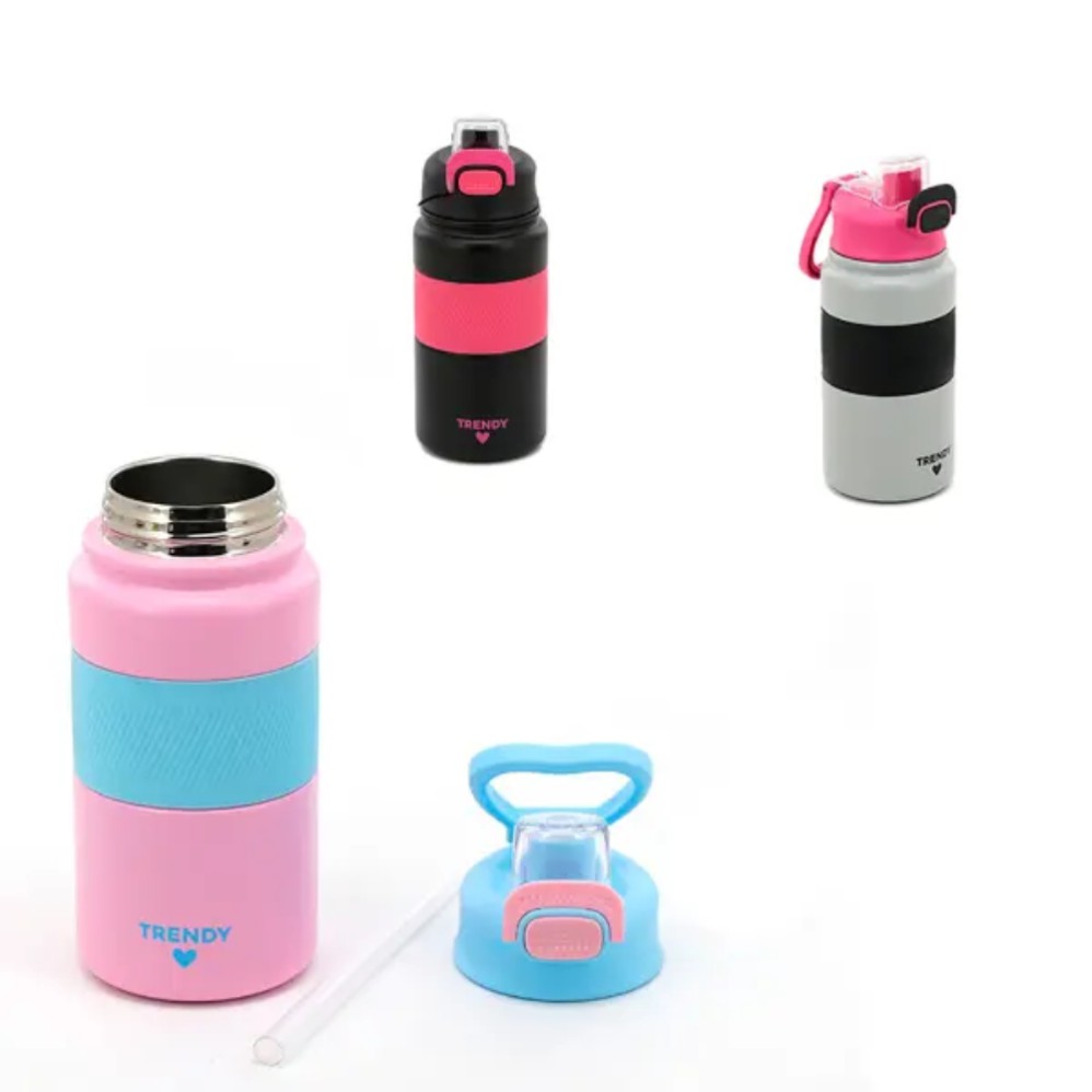 BOTELLA TRENDY 600ml. ACERO (R30183)