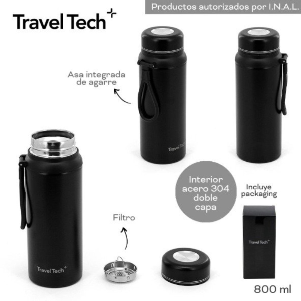 BOTELLA TRAVEL METAL 800ml. (R30638)