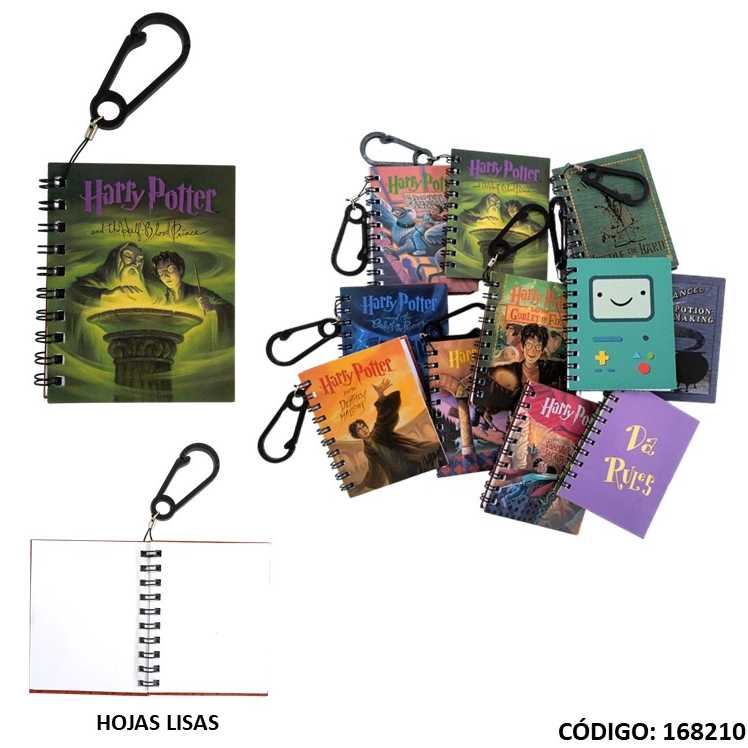 LIBRETA MINI CON LLAVERO 7X9cm. HOJAS LISAS (L168210)