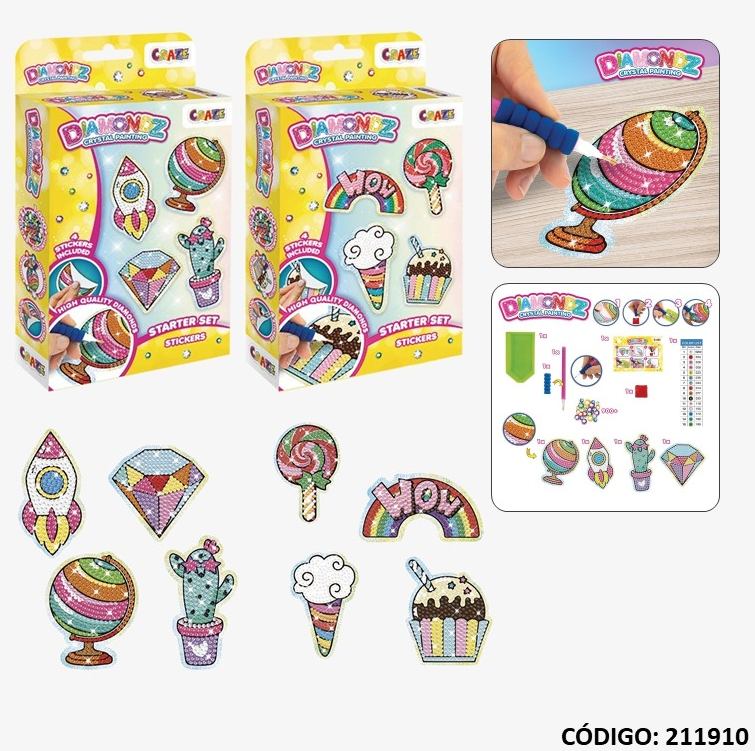 DIAMONDZ MULTISCOPE STICKERS X4 UNIDADES (J211910)