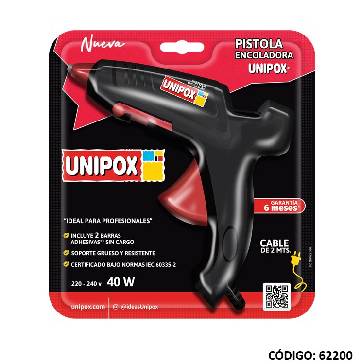 PISTOLA ADHESIVA UNIPOX GRANDE 40w. (L62200)