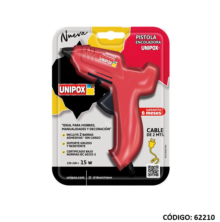PISTOLA ADHESIVA UNIPOX CHICA 15w. (L62210)