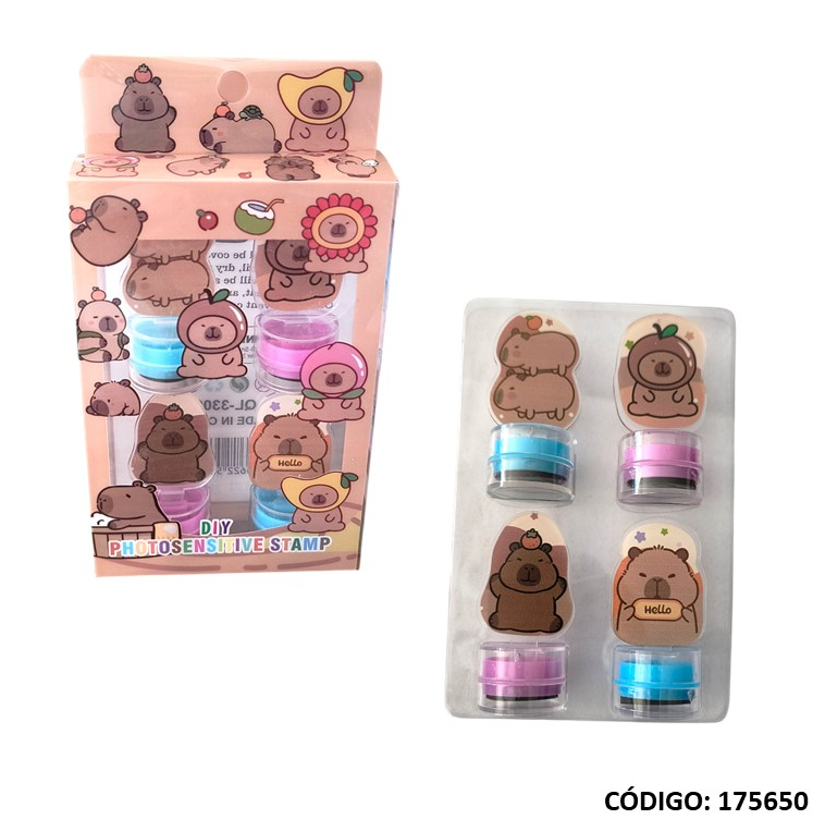 SELLOS MULTIPAPER CAPIBARA X4 UNIDADES (L175650)