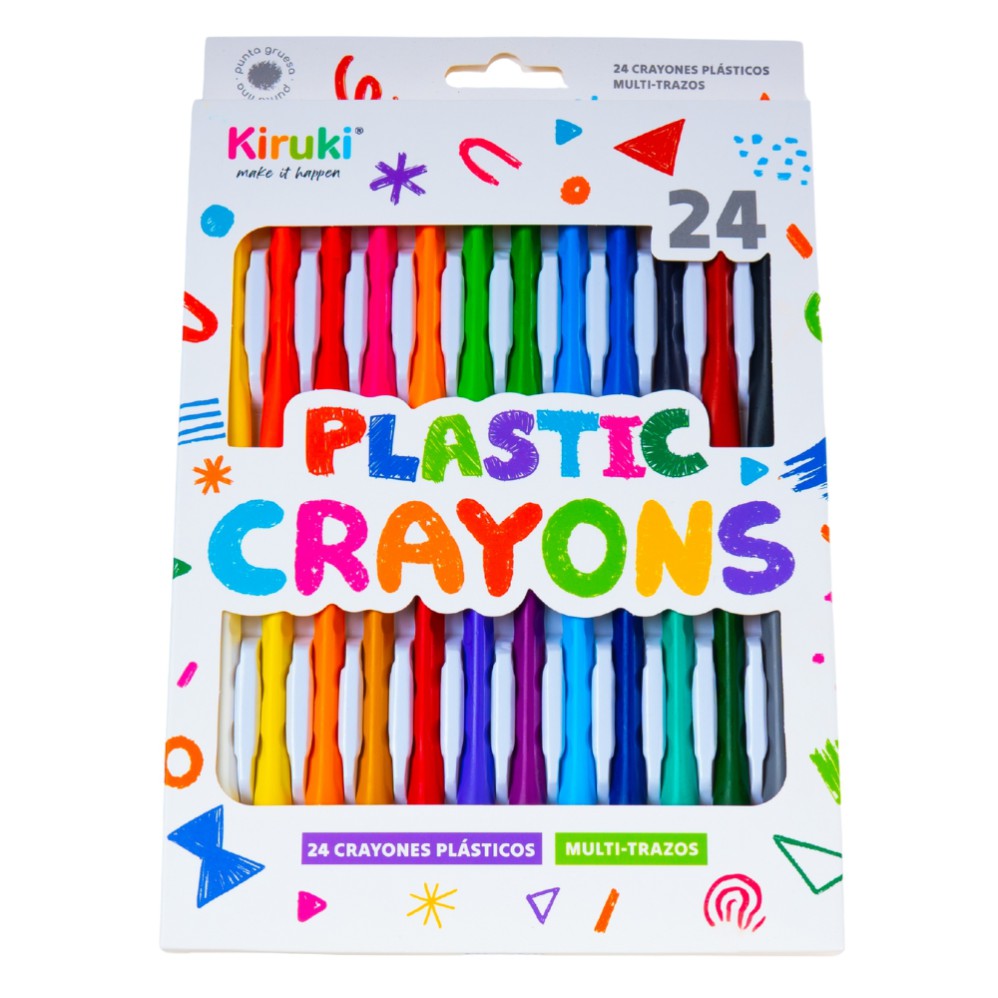 CRAYONES KIRUKI PLASTIC X24 COLORES (L31917)
