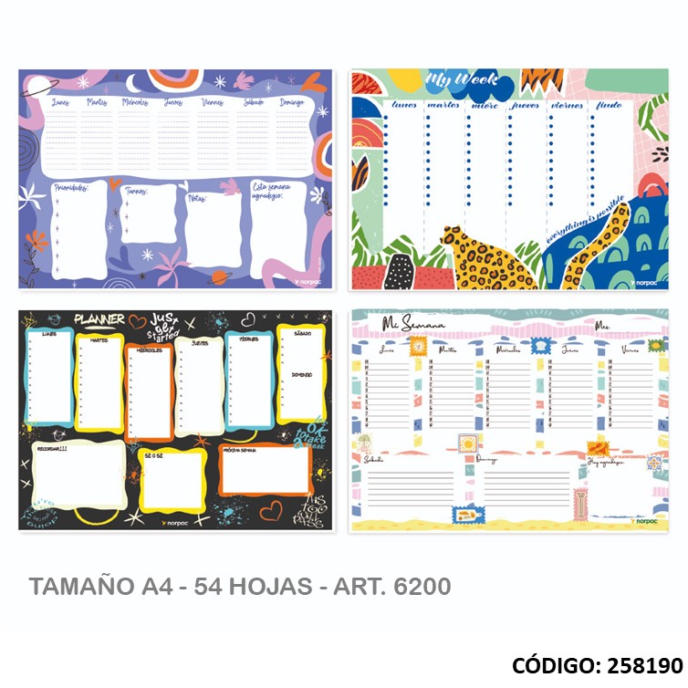PLANIFICADOR NORPAC ORGANIZADOR SEMANAL (L258190)