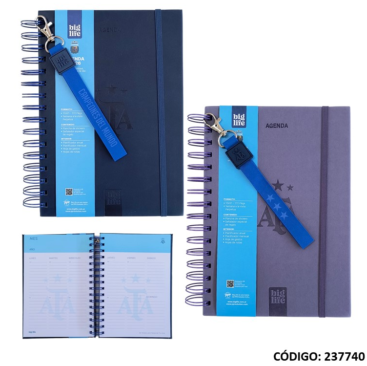 AGENDA 2026 BIG LIFE N8 ENCUADERNADA AFA SEMANAL PERPETUA (L237740)