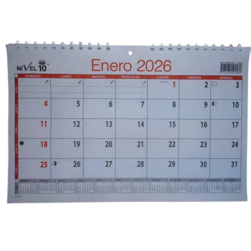 CALENDARIO 2027 MENSUAL 35X22cm. (L4107)