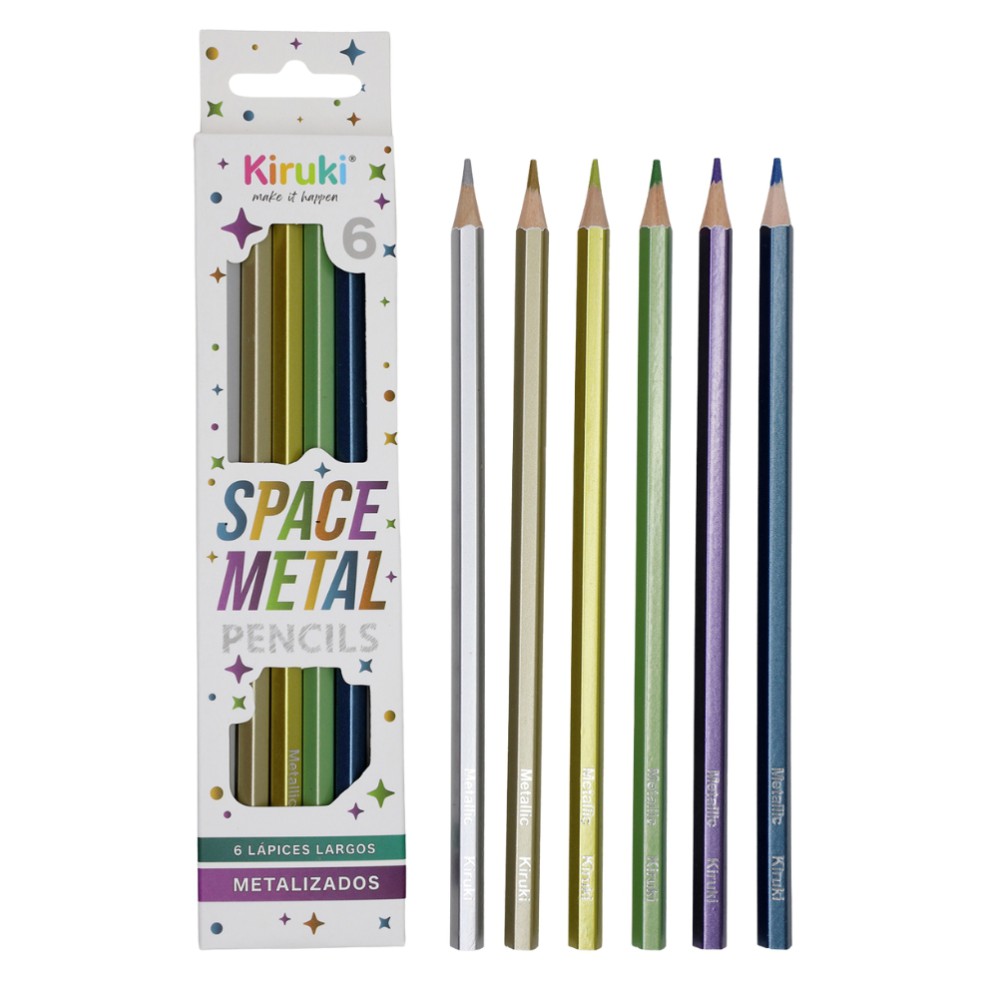 LAPIZ DE COLOR KIRUKI METAL X6 COLORES (L27985)