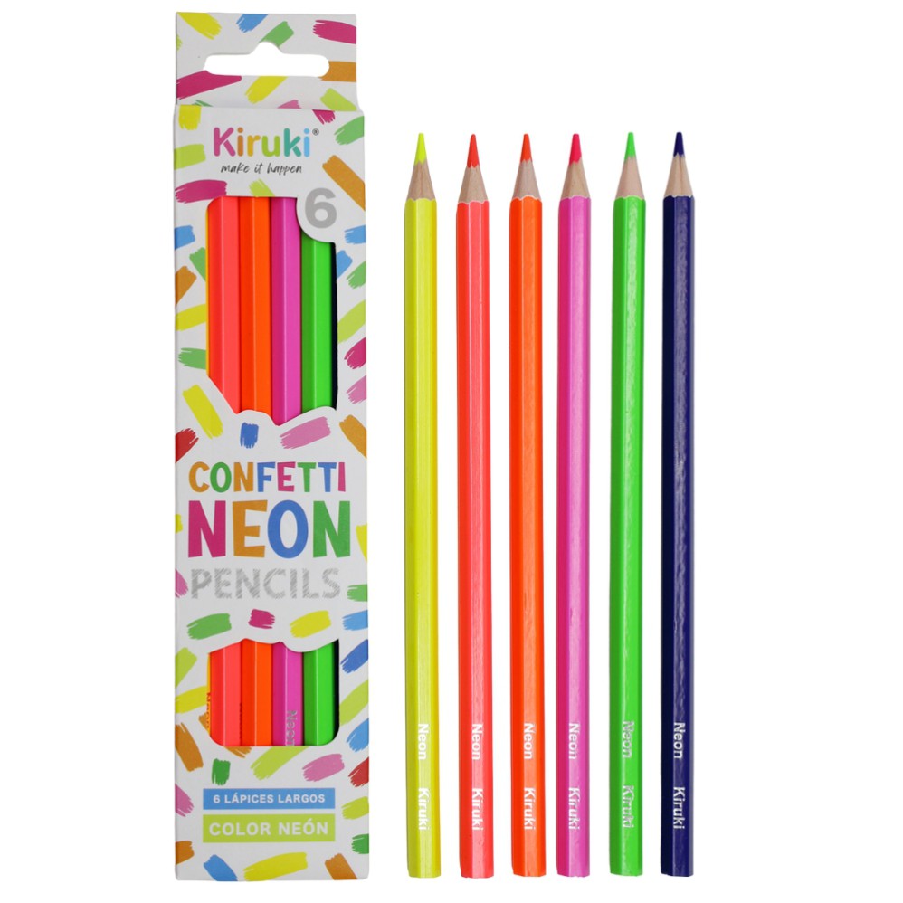 LAPIZ DE COLOR KIRUKI NEON X6 COLORES (L279840)