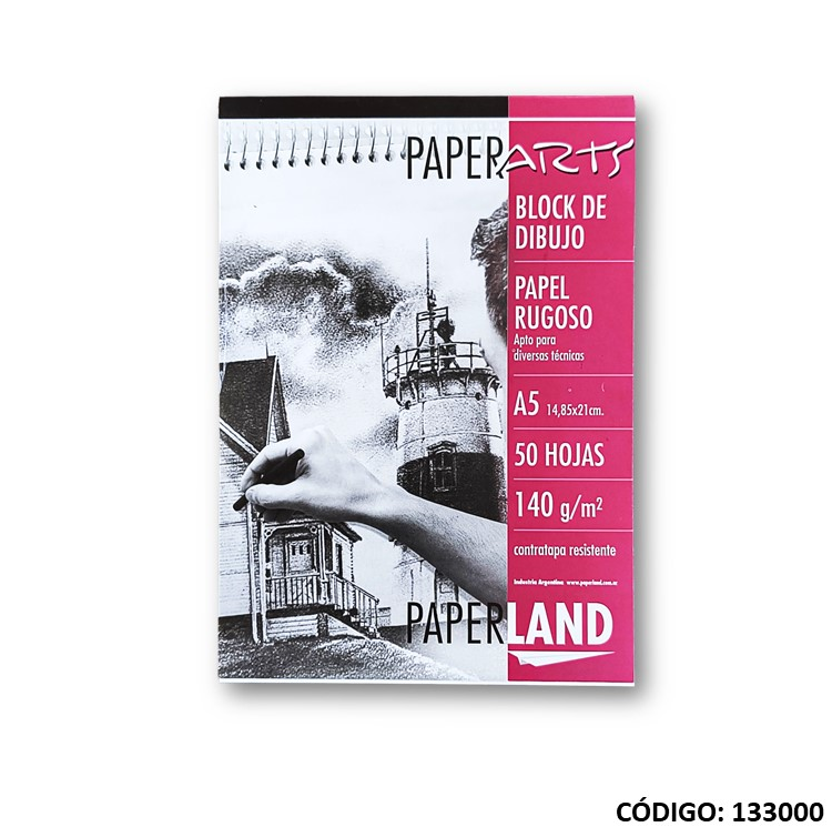 BLOCK DIBUJO PAPERLAND A5 140gr. RUGOSO (L133000)