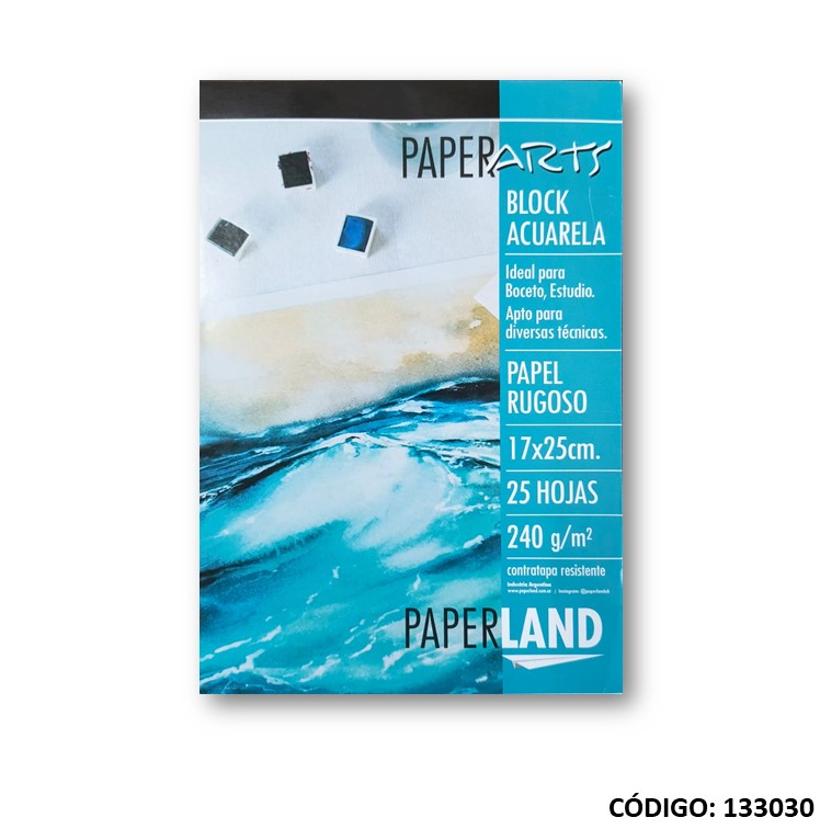 BLOCK ACUARELA PAPERLAND 17X25 240gr. X25hjs. (L133030)