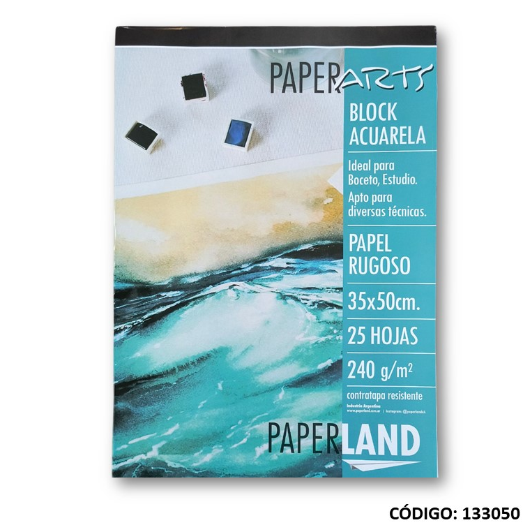 BLOCK ACUARELA PAPERLAND 35X50 240gr. X25hjs. (L133050)