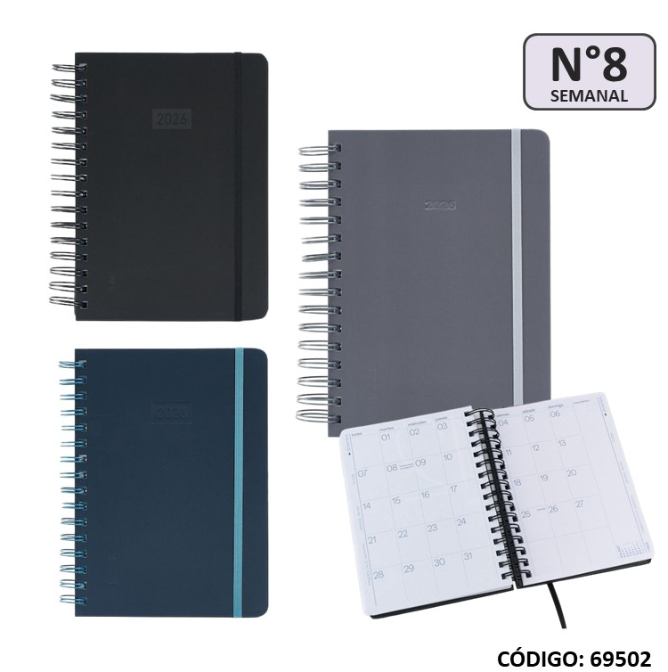AGENDA 2026 FW N8 SEMANAL ESPIRALADA B-PACK SIMPLE (L69502)