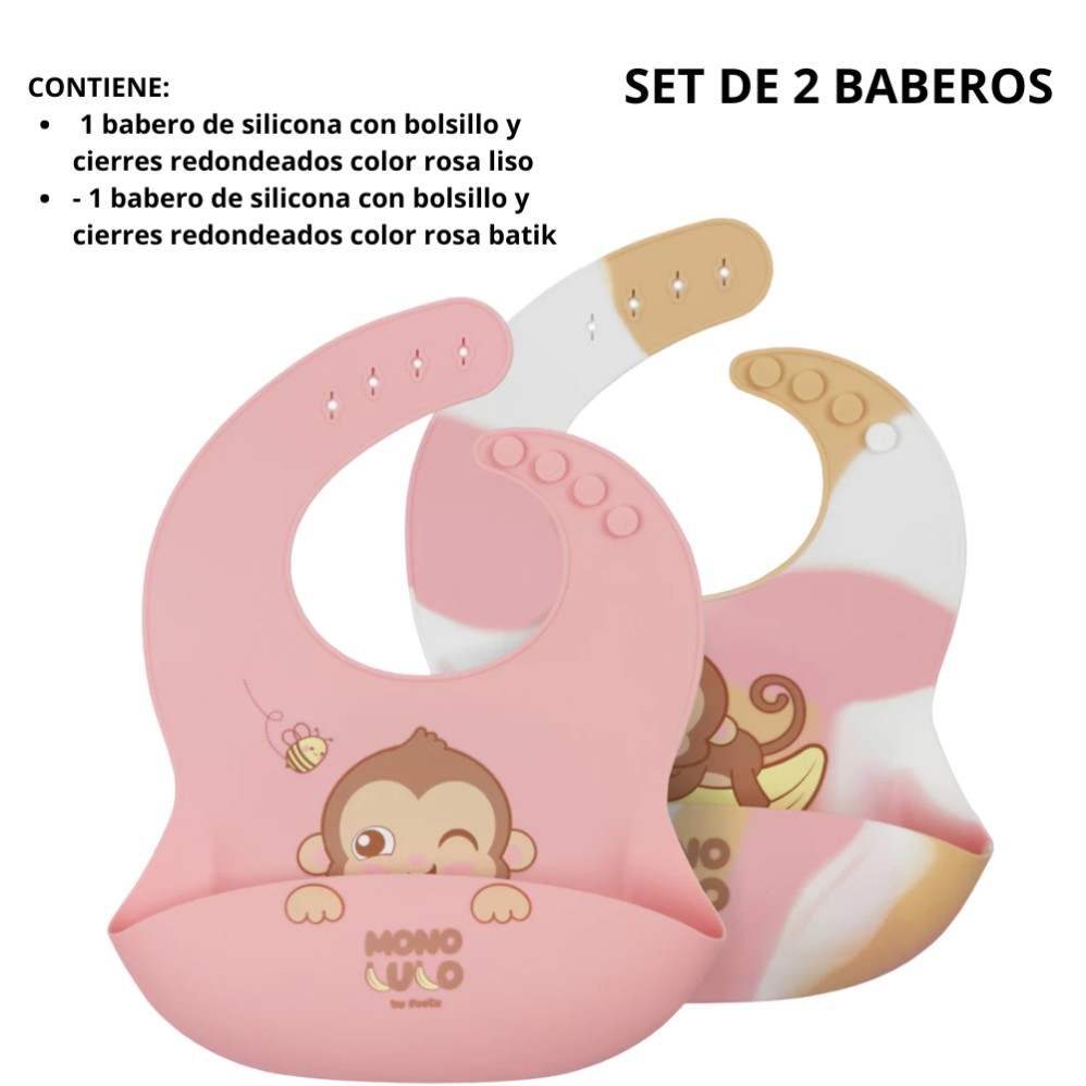 SET DE 2 BABEROS DE SILICONA (R32528)