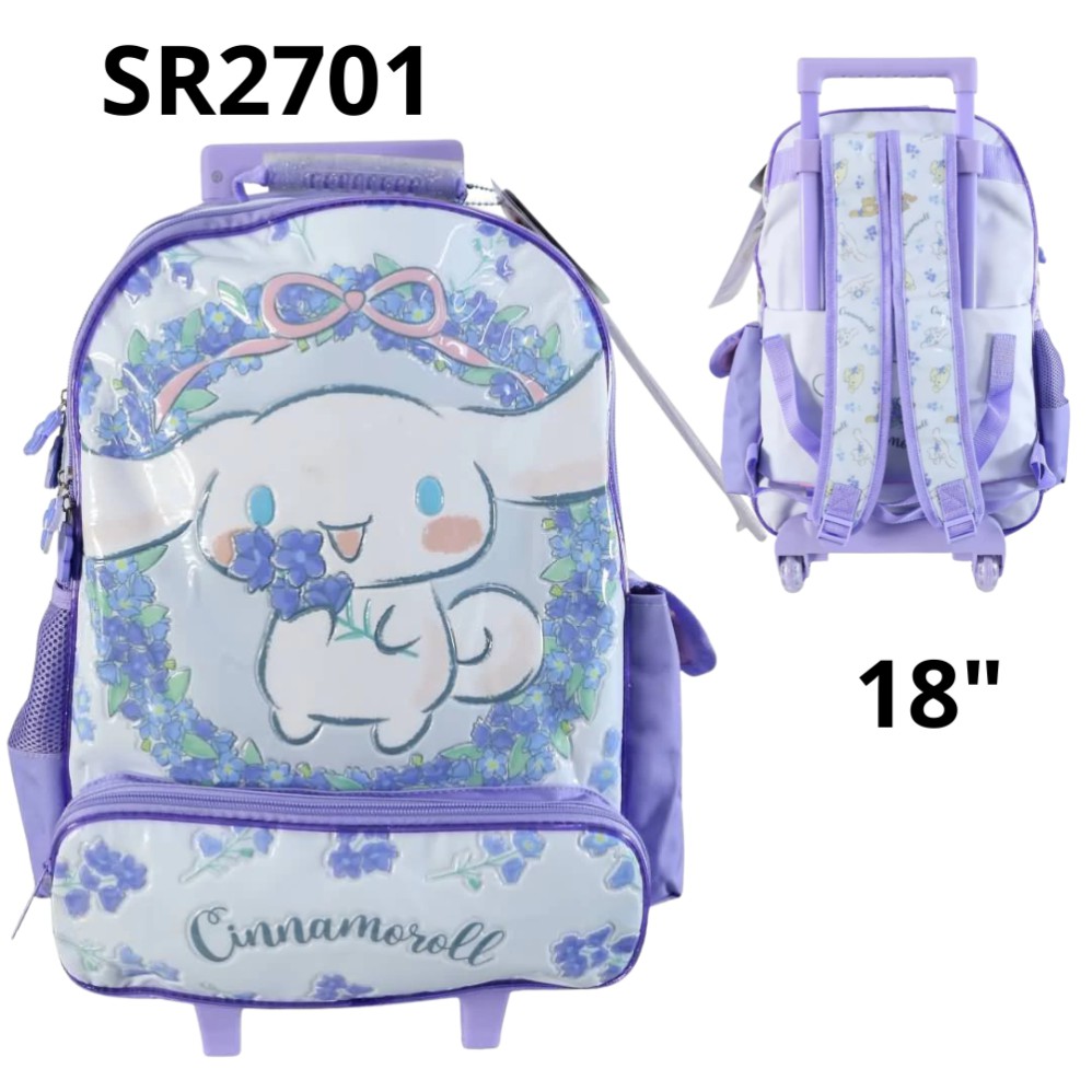 MOCHILA CARRO 18" CRESKO CINNAMOROLL (L32784)