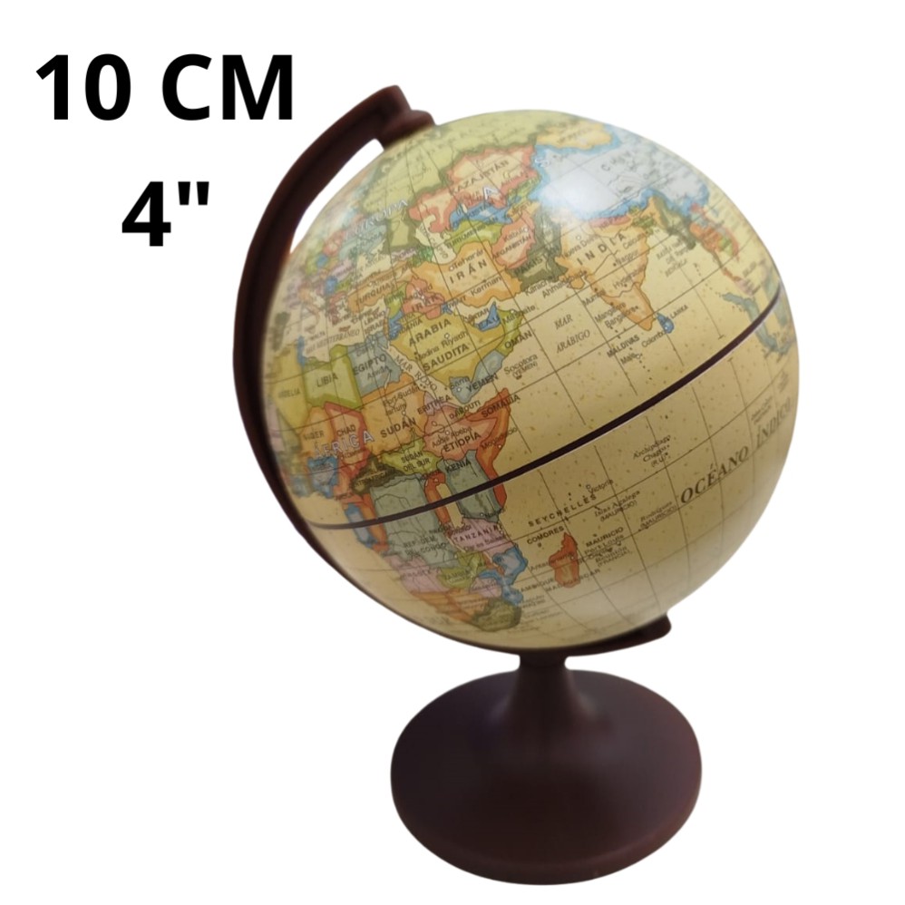 GLOBO TERRAQUEO 10cm. 107AW POLITICO BASE PLASTICA (L32789)