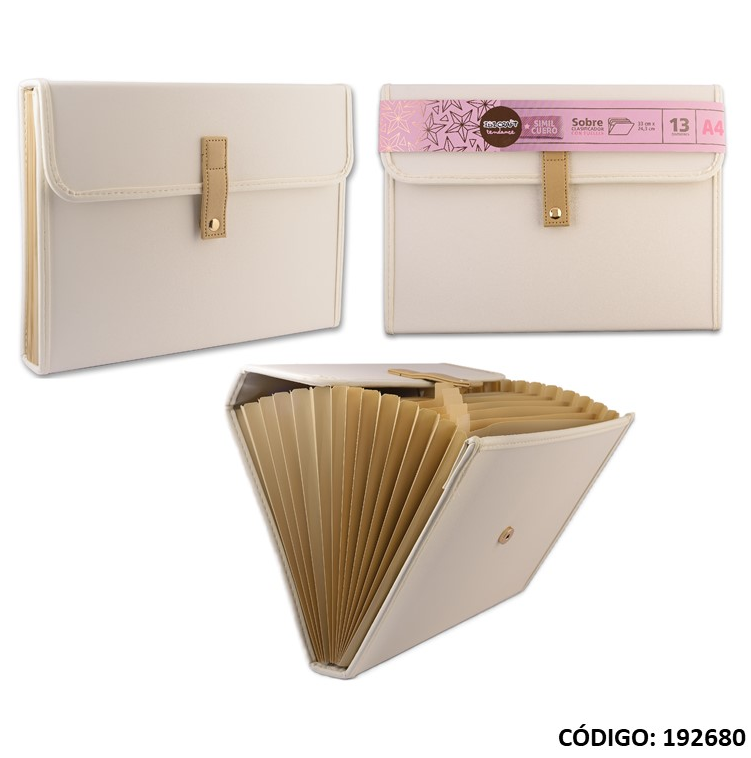 CLASIFICADOR A4 IBI CRAFT 12 DIVISIONES CUERINA (L192680)