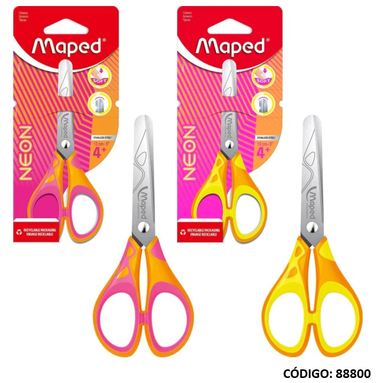 TIJERA MAPED SOFT NEON 13cm. (L88800)