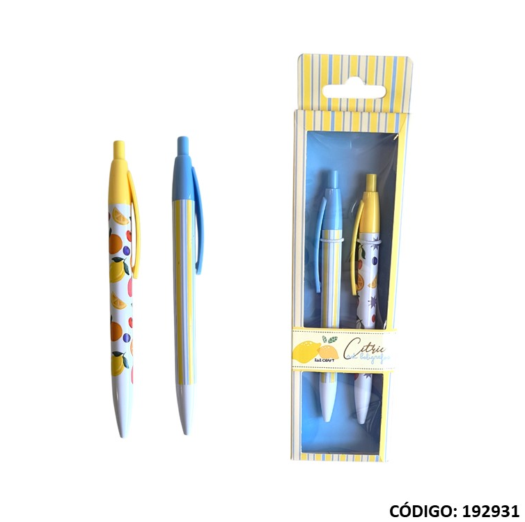 BOLIGRAFO IBI CRAFT RETRACTIL CITRIC X2 (L192931)