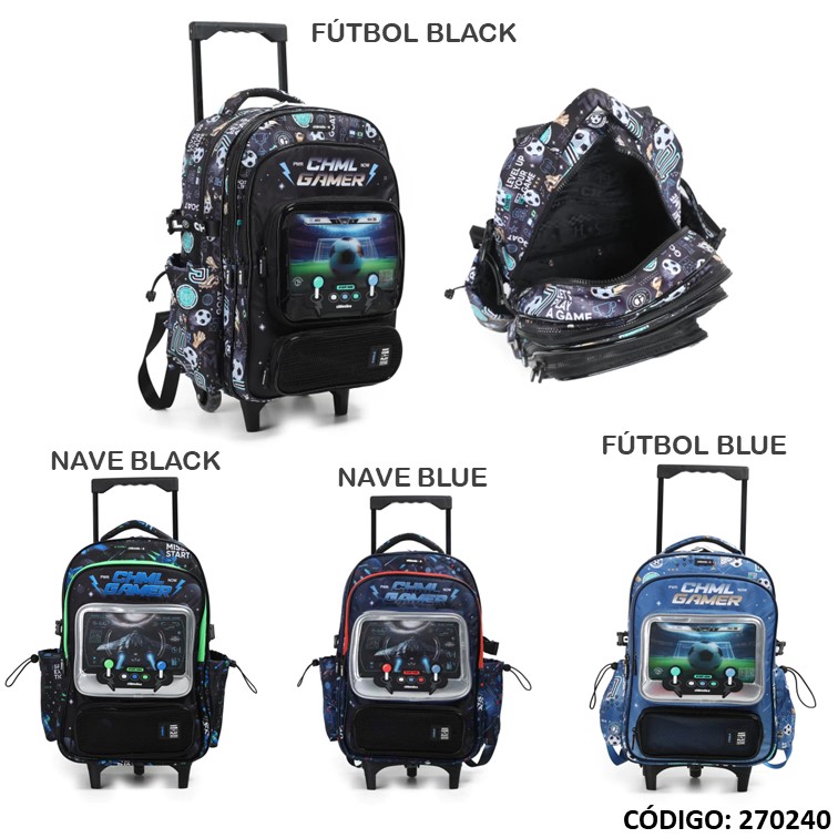 MOCHILA CARRO 18"CHIMOLA GAMER (270240)