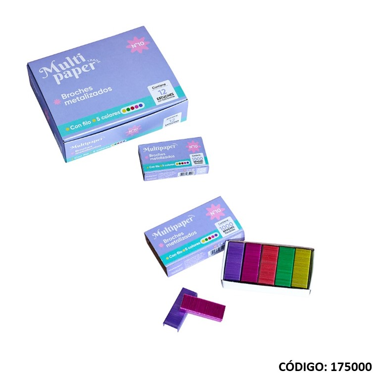 BROCHES PARA MQUINA MP 10/50 METALIZADOS X1000 (L175000)
