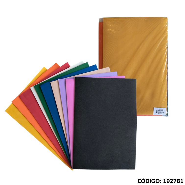 GOMA EVA LISA A4 COLOR X10 COLORES (L192781)