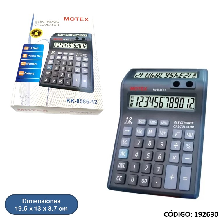 CALCULADORA MOTEX KK-8585 12 DIGITOS (L192630)