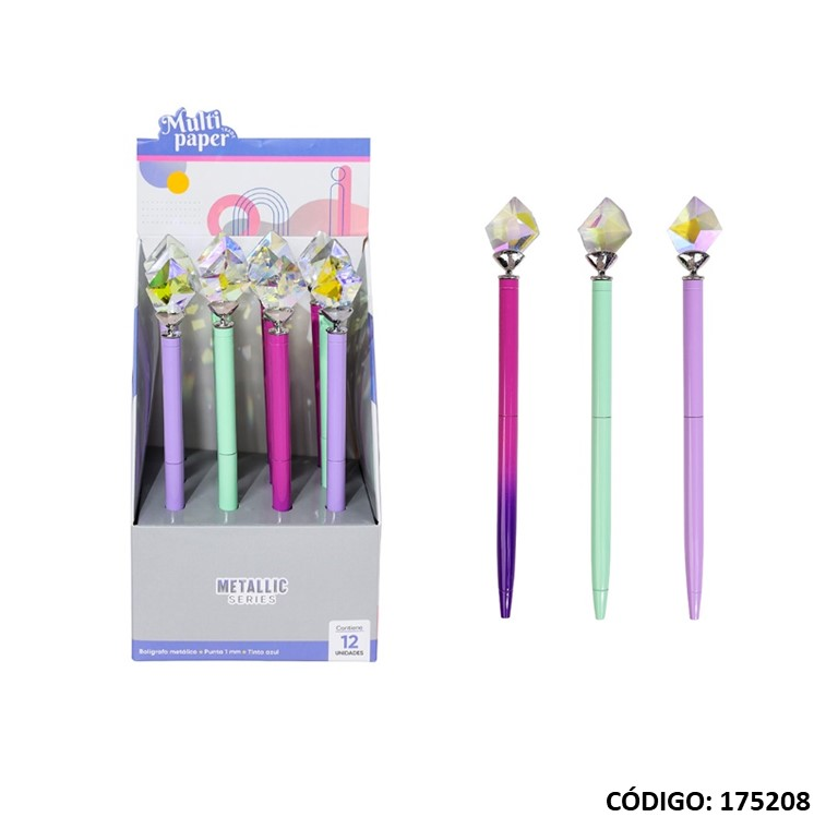 BOLIGRAFO MULTIPAPER METALLIC RETRACTIL DIAMOND (L175208)