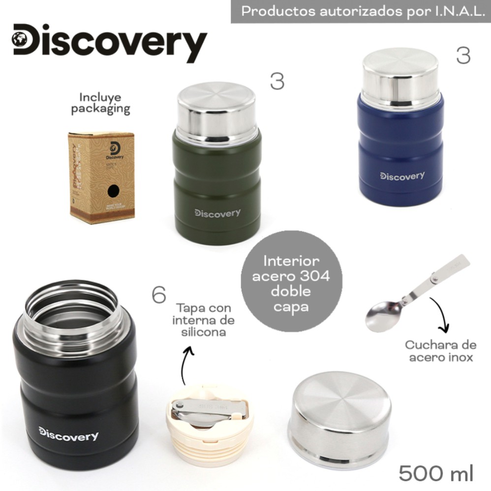TERMO ALIMENTOS DISCOVERY 500ml. ACERO (R30416)