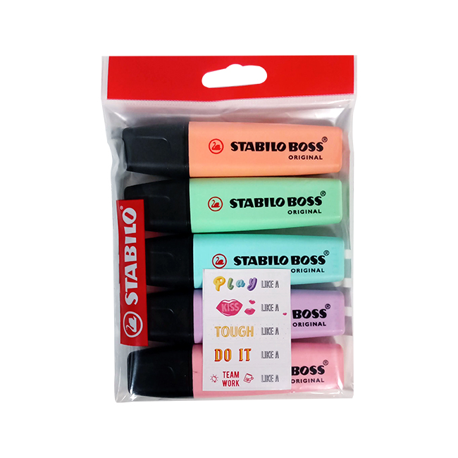 RESALTADOR BOSS PASTEL LIKE X5 COLORES (S5090)