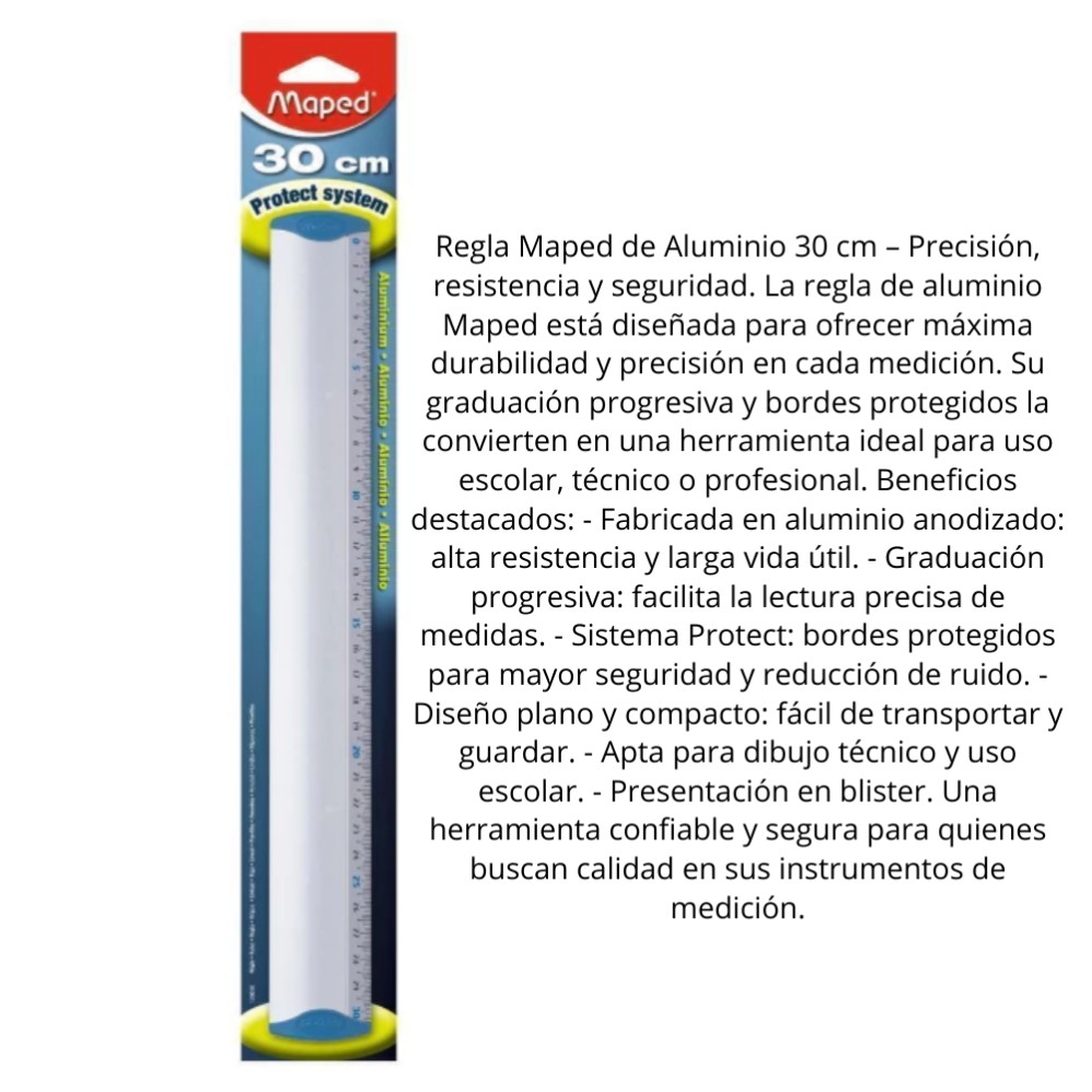 REGLA MAPED DE ALUMINIO 30cm. (L34446)