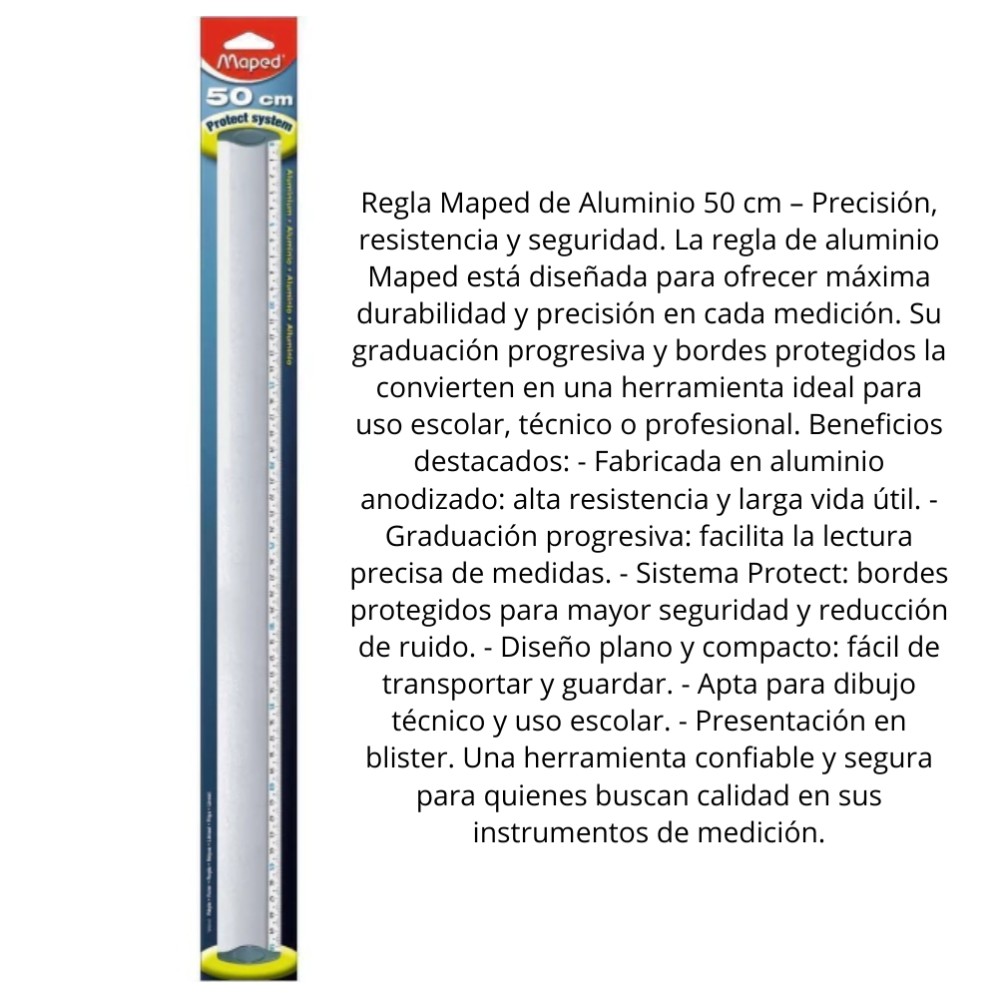 REGLA MAPED DE ALUMINIO 50cm. (L34443)