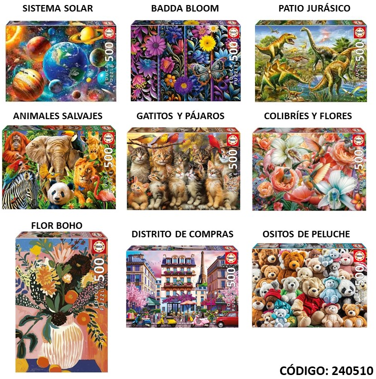 PUZZLE 500 PIEZAS FIBRO EDUCA  (J240510)
