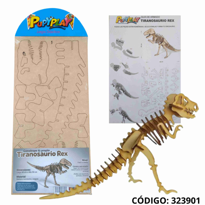 PUZZLE 3D MADERA T-REX (J323901)