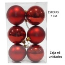 ESFERA NAVIDAD 7cm. X6 UNIDADES (R32075)