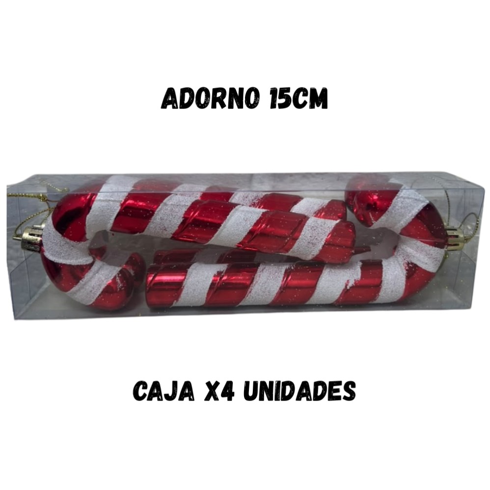 ADORNO NAVIDAD BASTON X4 UNIDADES (R36138)