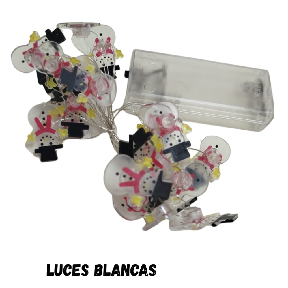 LUZ NAVIDAD A PILA 2mts. MUÑECO NIEVE (R36119)