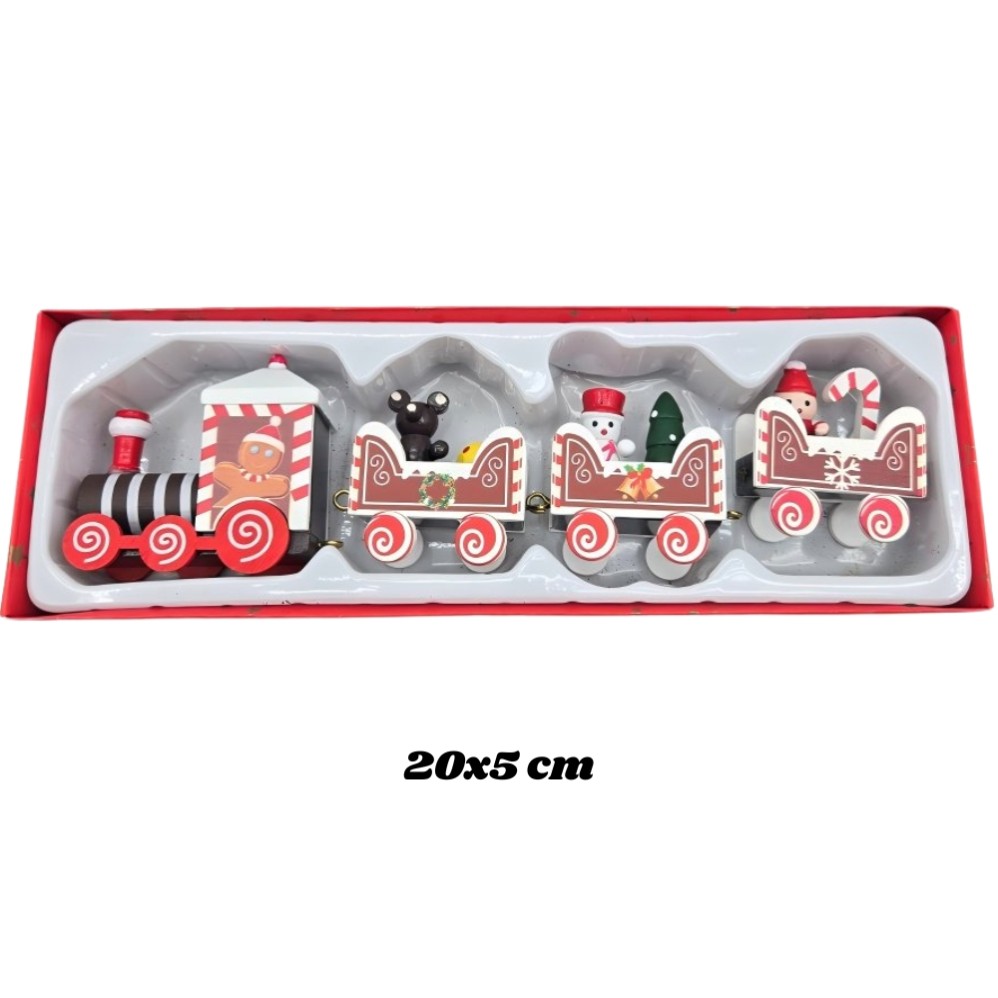 ADORNO NAVIDAD TREN MADERA 20X5cm. (R36131)